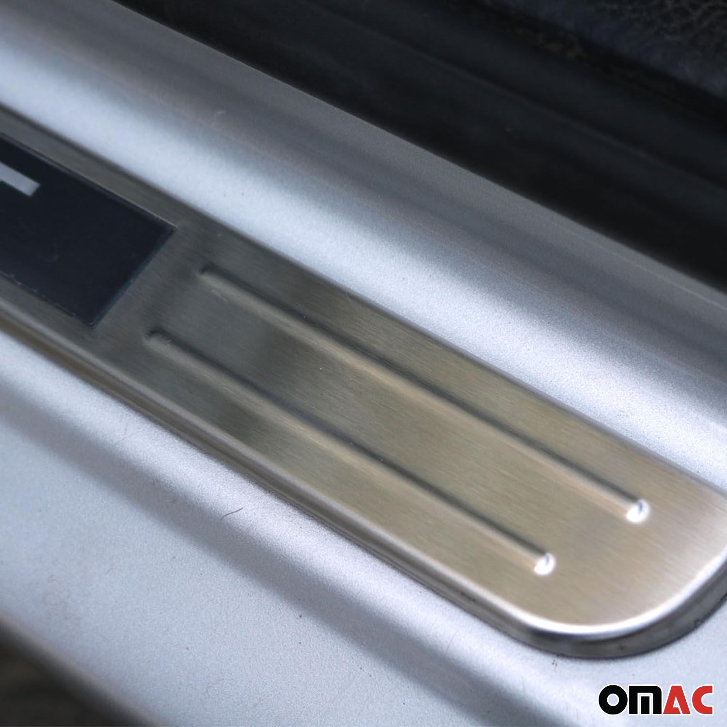 Chevrolet Express Door Sill Scuff Plate Illuminated Sport Stainless Steel Silver 2 Pcs