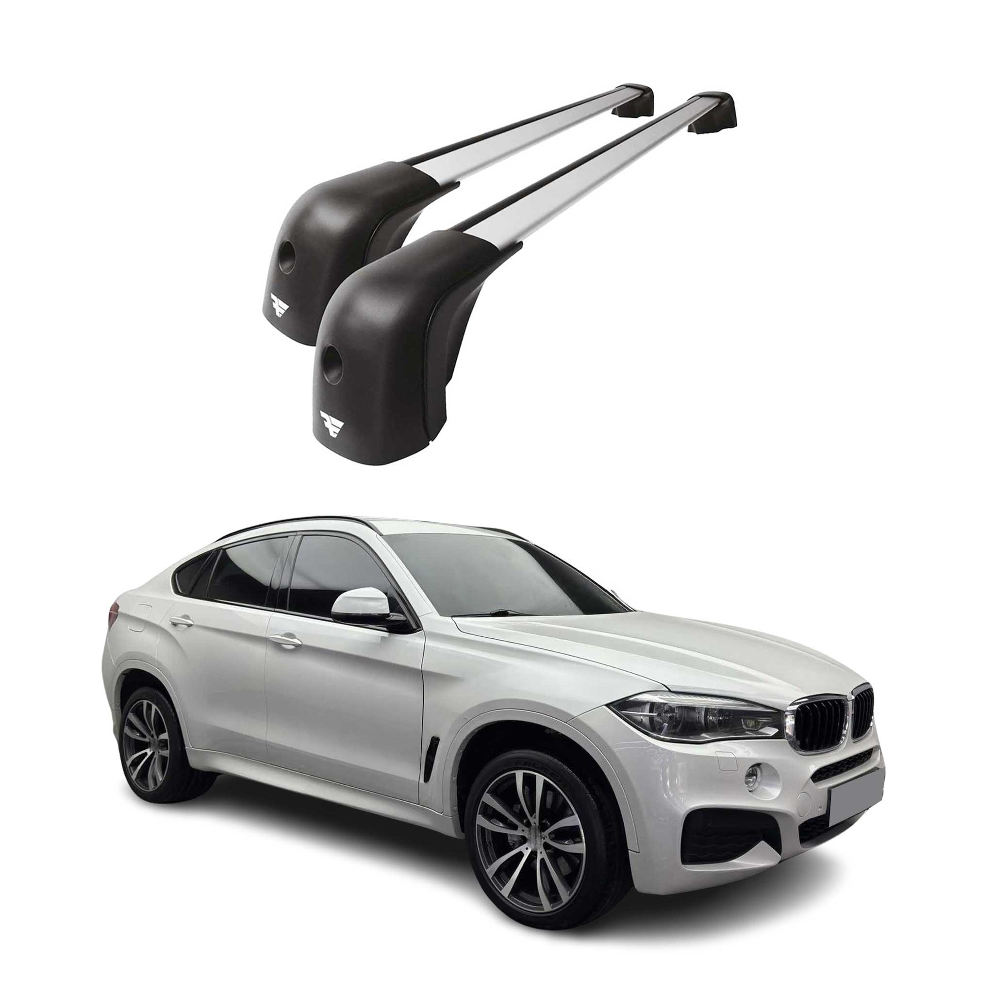 2015-2026 BMW X6 F16 / X6 G06 Roof Racks Cross Bars Silver