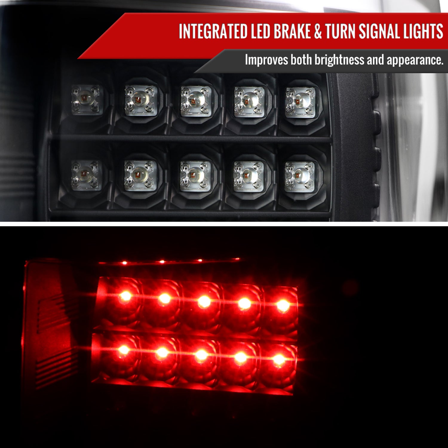 2018-2020 Ford F-150 LED Tail Lights Matte Black Housing/Clear Lens