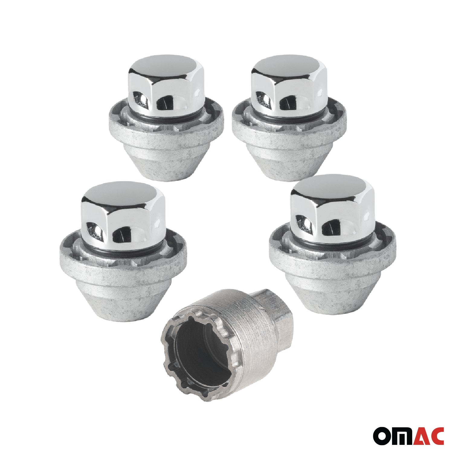 Wheel Lock Kit for Jeep Grand Cherokee M14X1.5 Nut Chromed 4Locks & 1Key