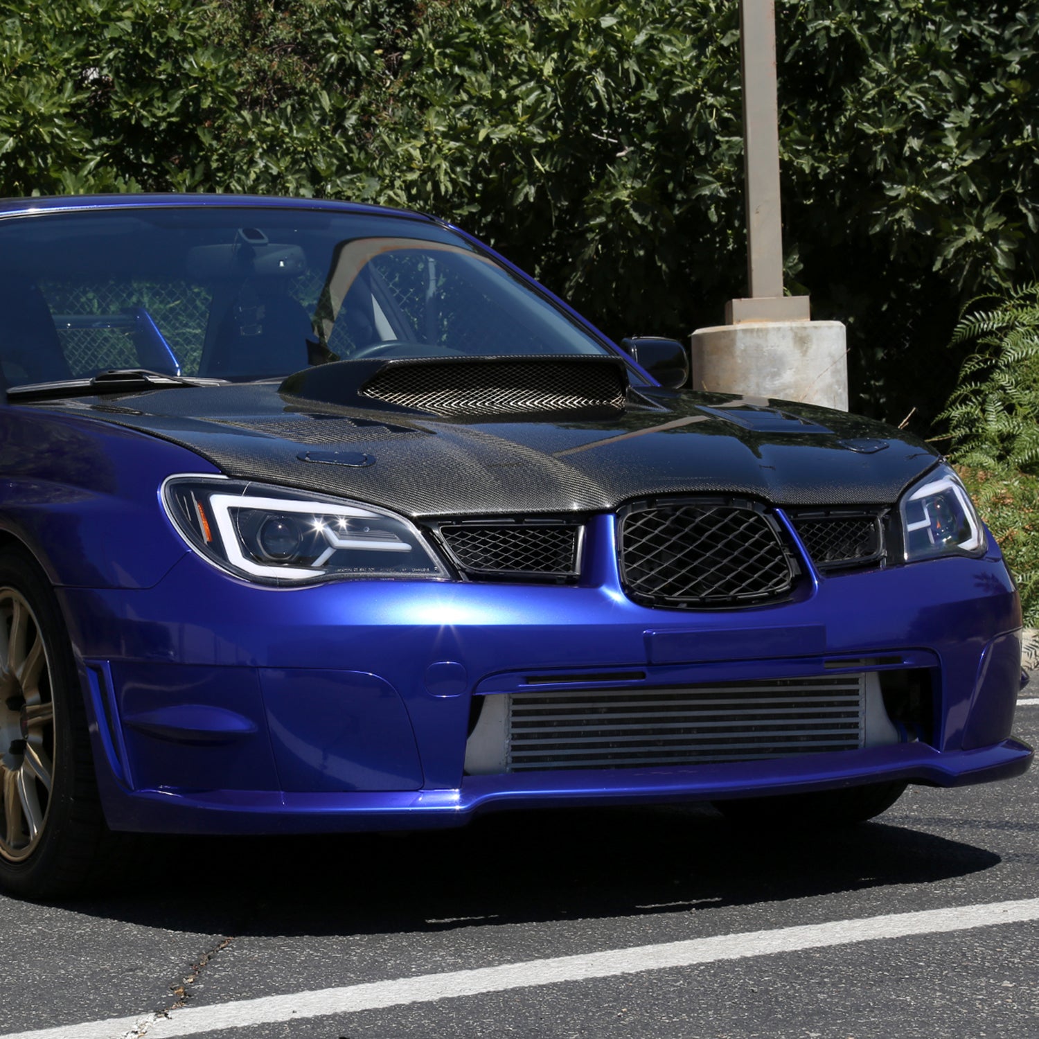 2006-2007 Subaru Impreza WRX STI LED Signal Projector Headlights Matte Black