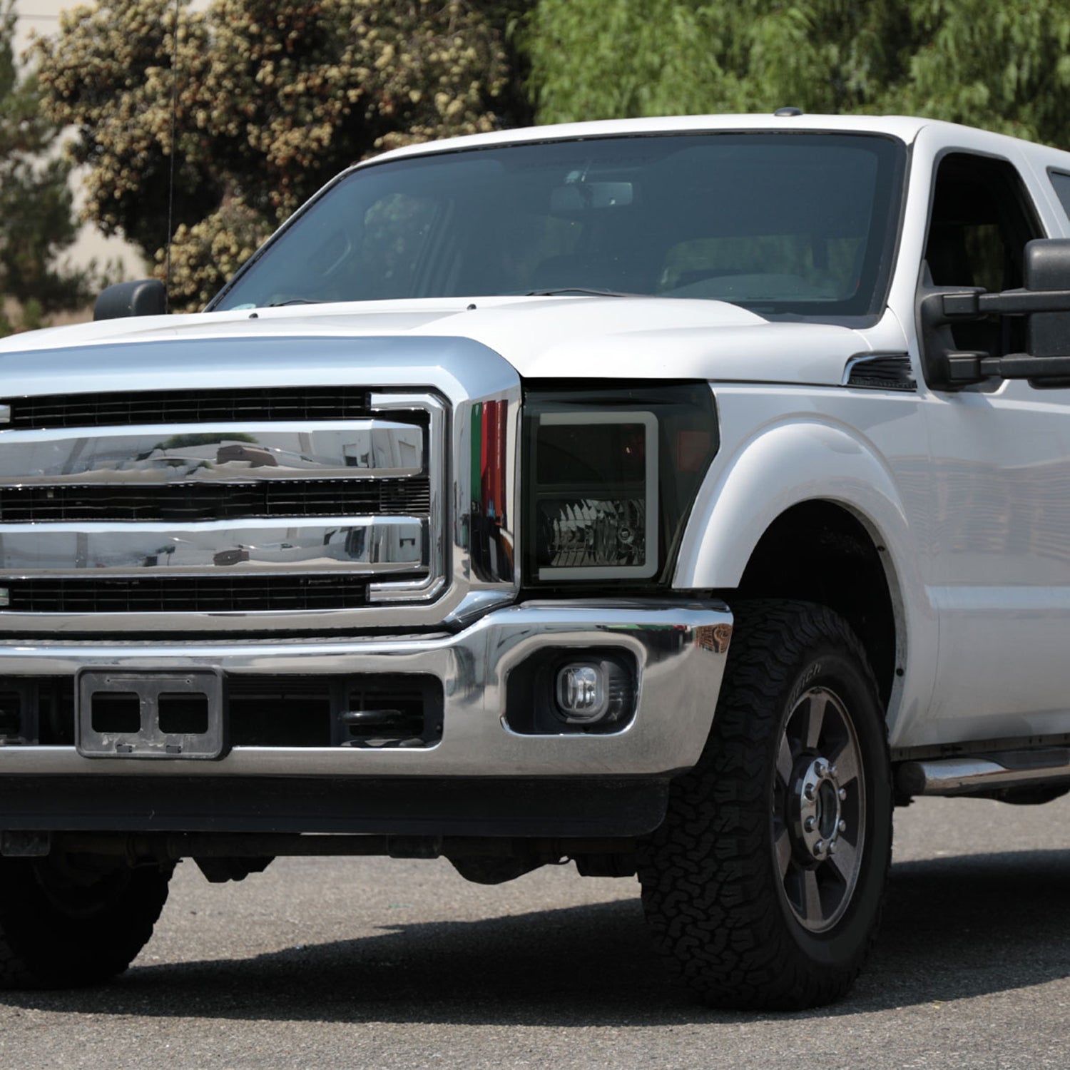 2011-2016 Ford F-250/350/450/550 Super Duty LED C-Bar Factory Headlights Black