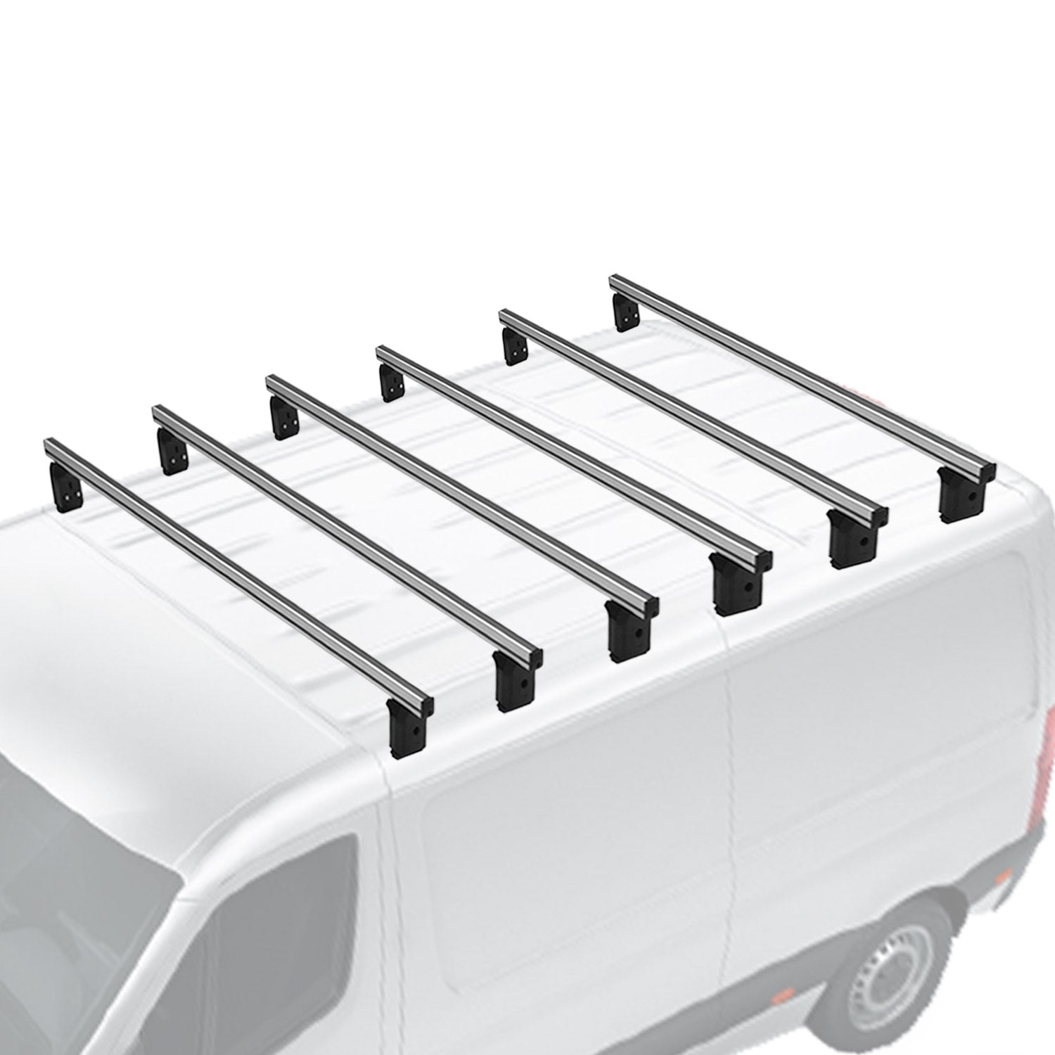 2019-2026 Mercedes Sprinter W907 910 Roof Racks Cross Bars Set Gray 6Pcs