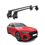 Top Roof Racks Cross Bars fits Audi e-tron Sportback 2022-26 Black Steel 2x