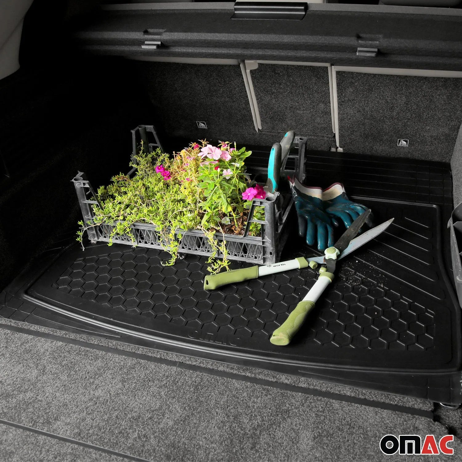 2001-2026 Chevrolet Tahoe Semi-Custom fit Cargo Mat Liner Waterproof Rubber Black 1Pc