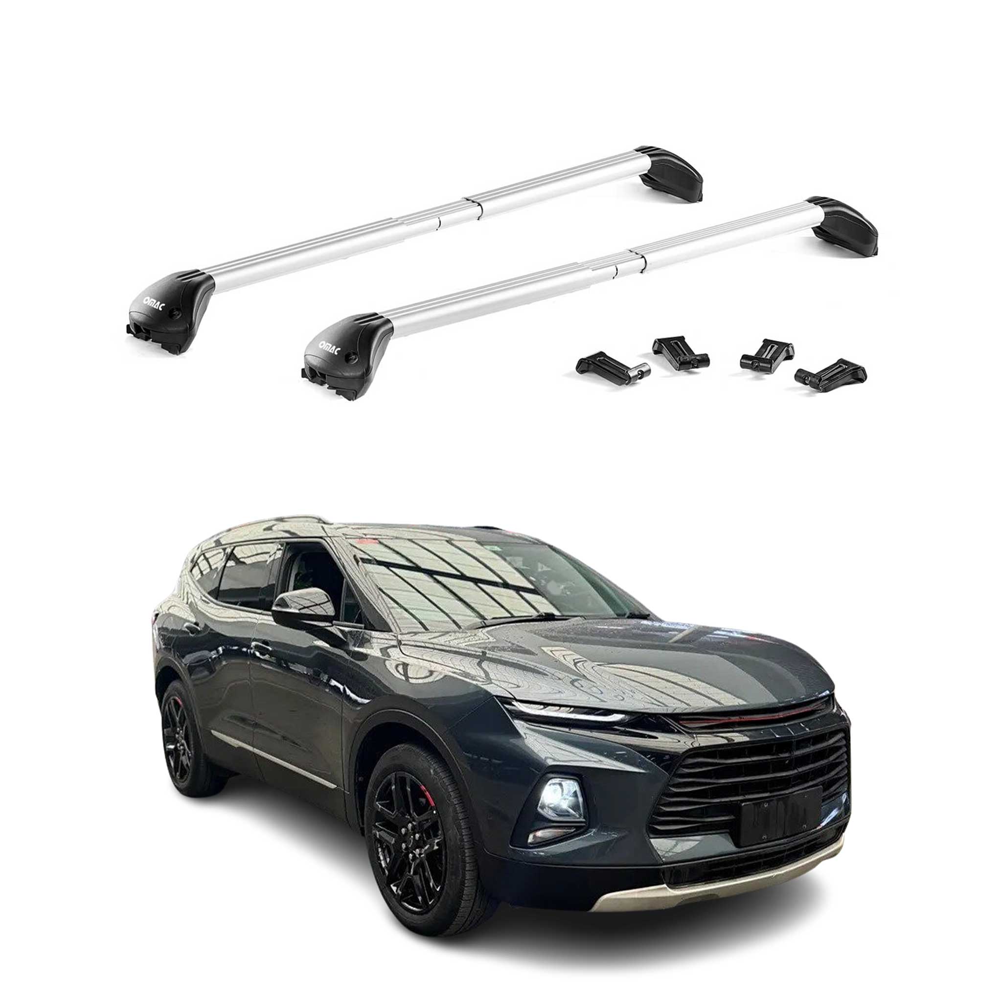2019-2026 Chevrolet Blazer Roof Rack Cross Bars Silver Luggage Carrier 2 Pcs