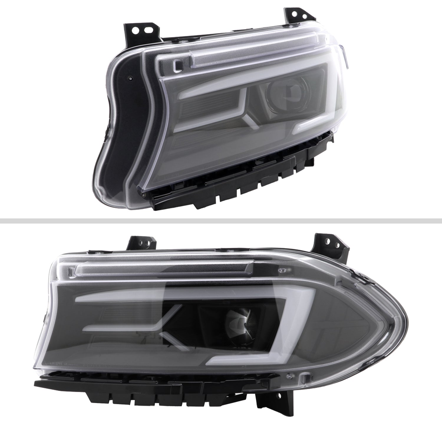2015-2023 Dodge Charger LED Projector Headlights LED Turn Signal Black