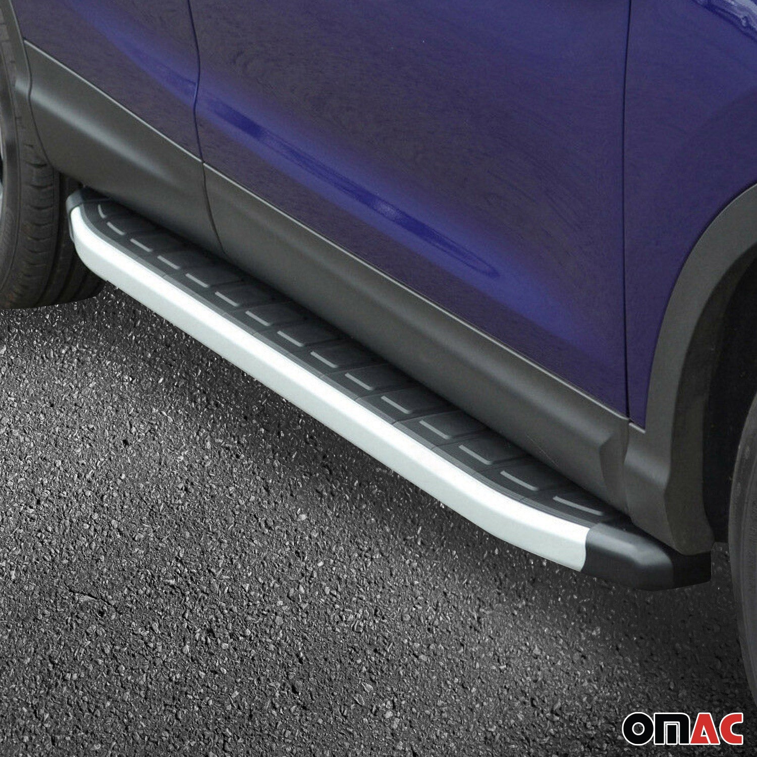 2010-2017 Volvo XC60 Running Boards Side Steps Silver & Black