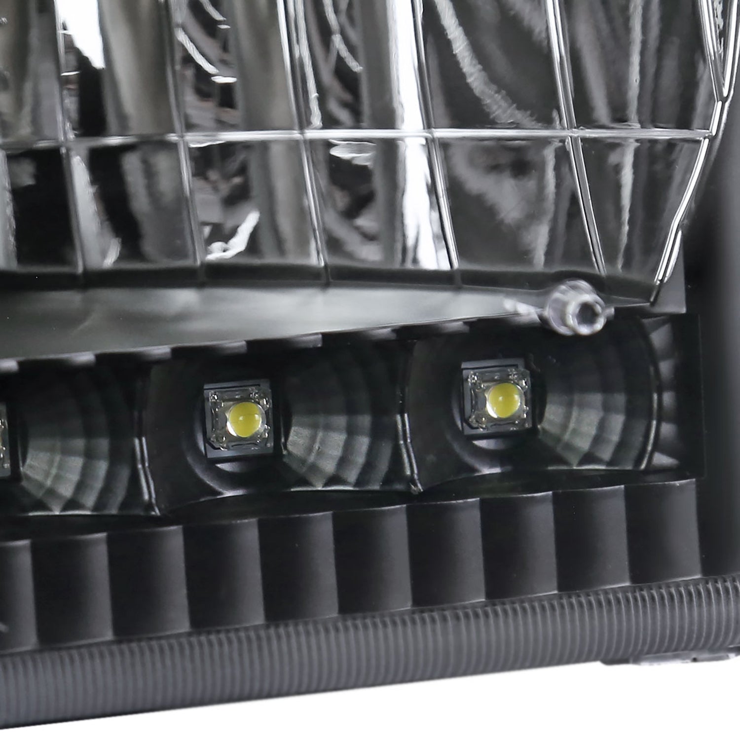 1992-2006 Ford Econoline Factory Headlights SMD LED Light Strip Matt Black