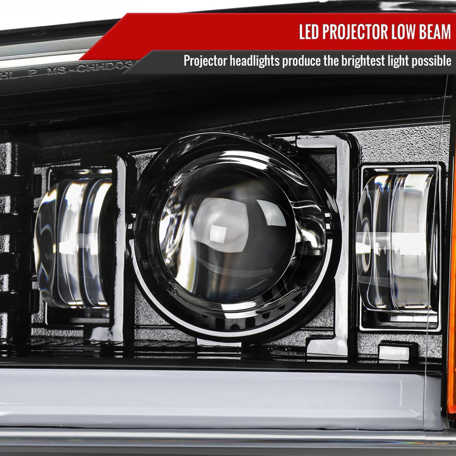 2003-2007 Chevy Silverado Avalanche LED Projector Headlights Bumper Lights