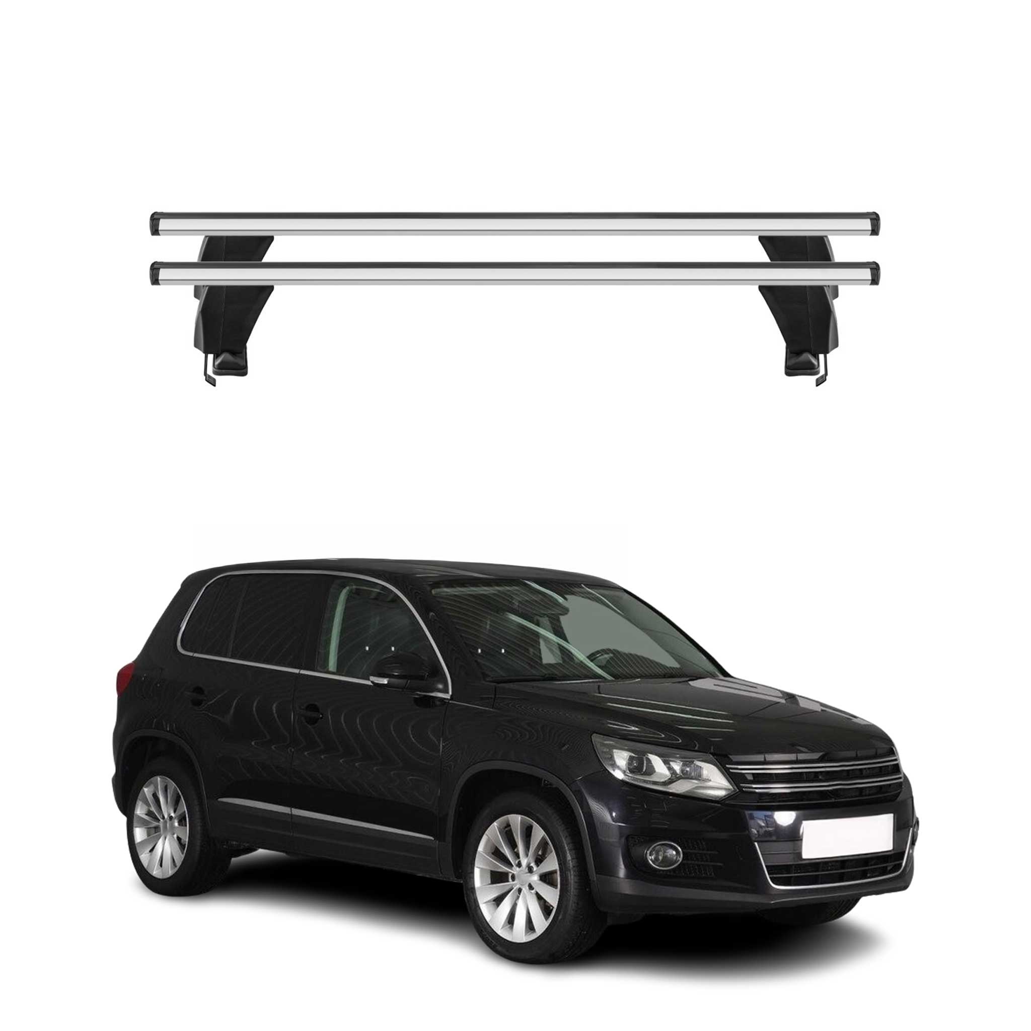 2009-2011 VW Tiguan Roof Rack Cross Bars Silver