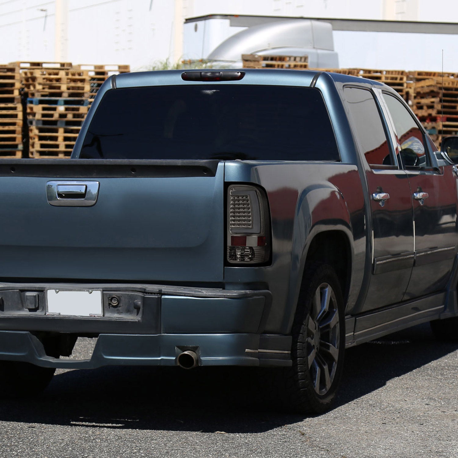 2007-2013 GMC Sierra 1500 2500HD 3500HD C-Bar LED Tail Lights Chrome/Smoke