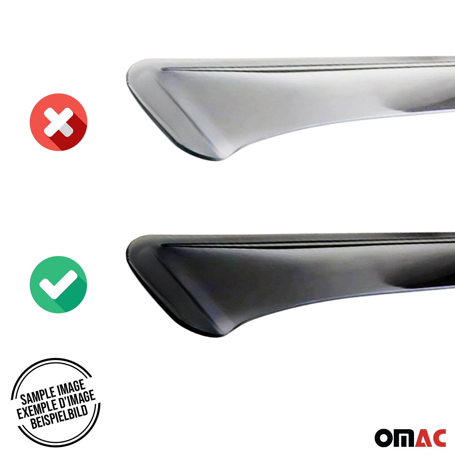 2023-2026 RAM ProMaster Window Visor Vent Rain Deflector 2Pcs Smoke