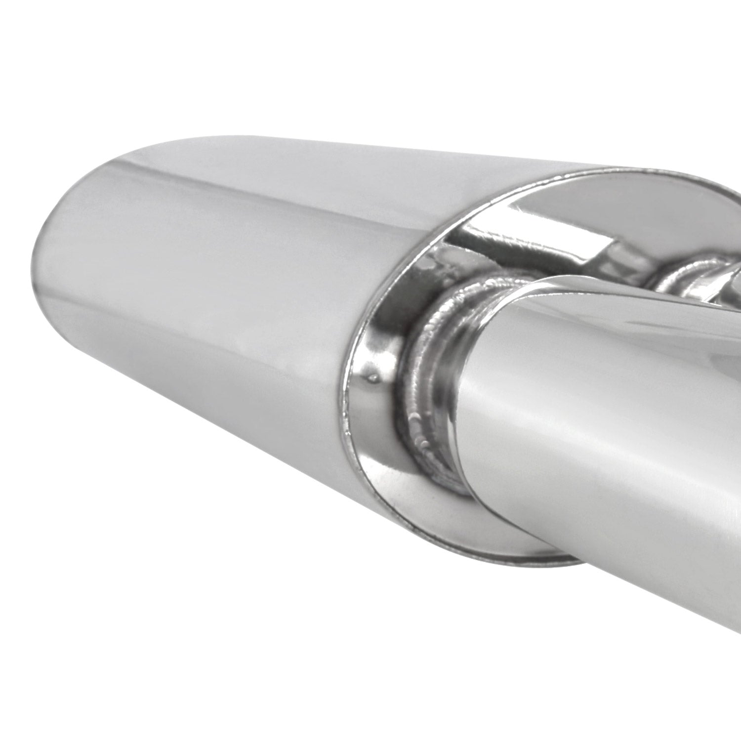 Universal DTM Style 2.5" Inlet/3" Outlet S.Steel Exhaust Muffler w/ Dual Tips