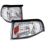 1994-1998 Ford Mustang Corner Parking Turn Signal Lights Chrome/Clear Lens