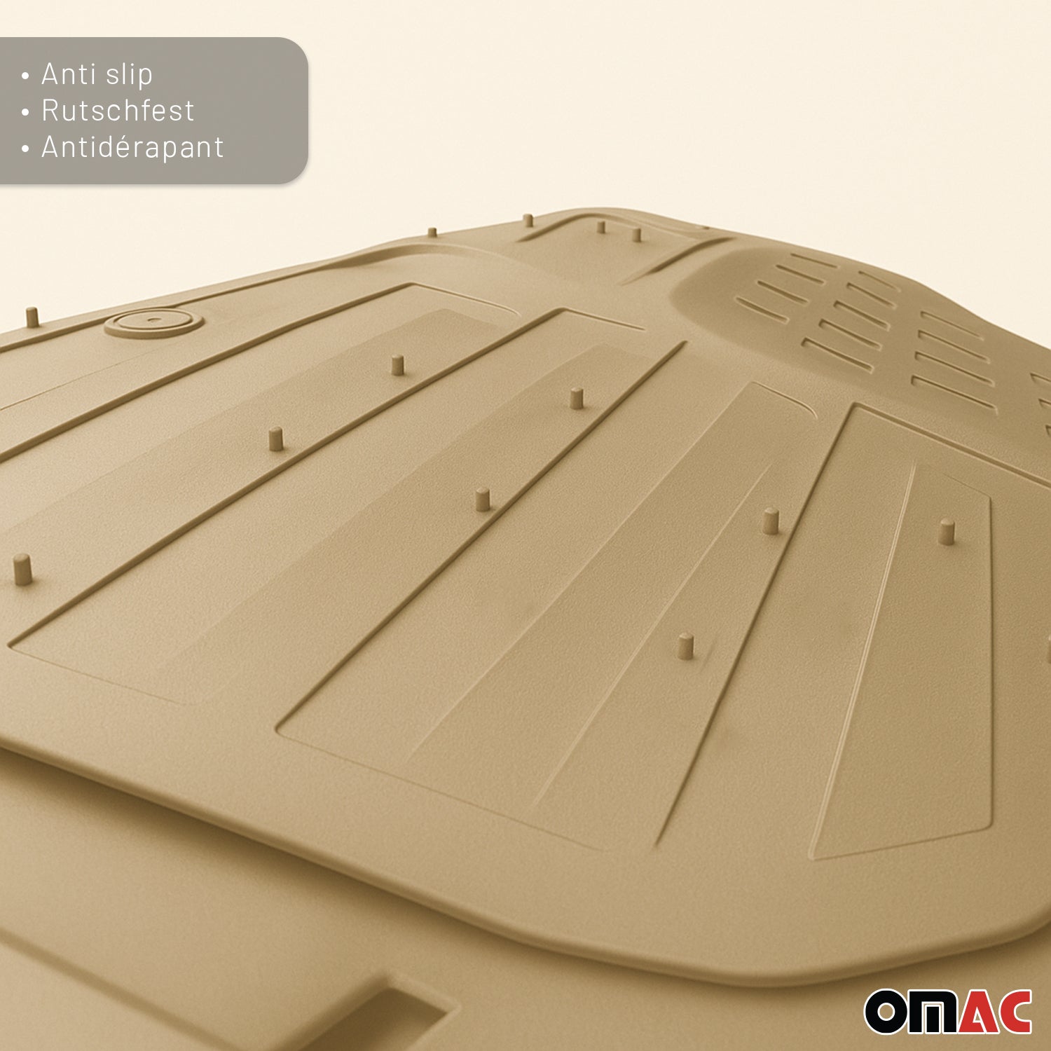 Toyota Camry Heavy Duty Trim to fit Floor Mats Liner Tan All Weather 4Pcs