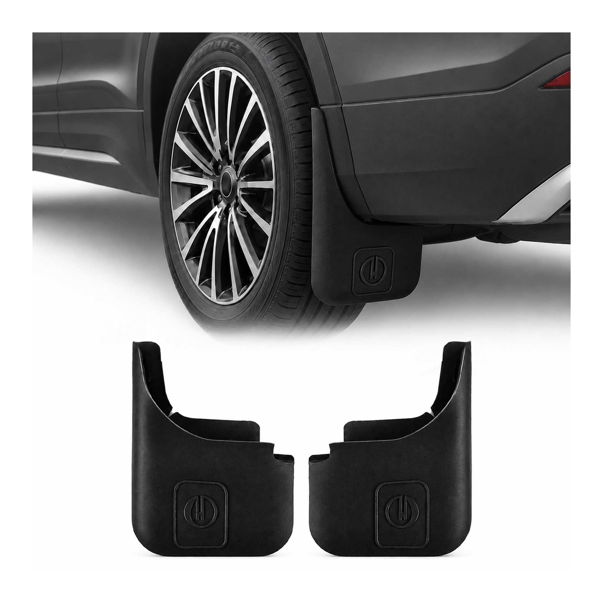 2x Mud Flaps Splash Guards for Fiat 500L 2014-2020 Universal fit