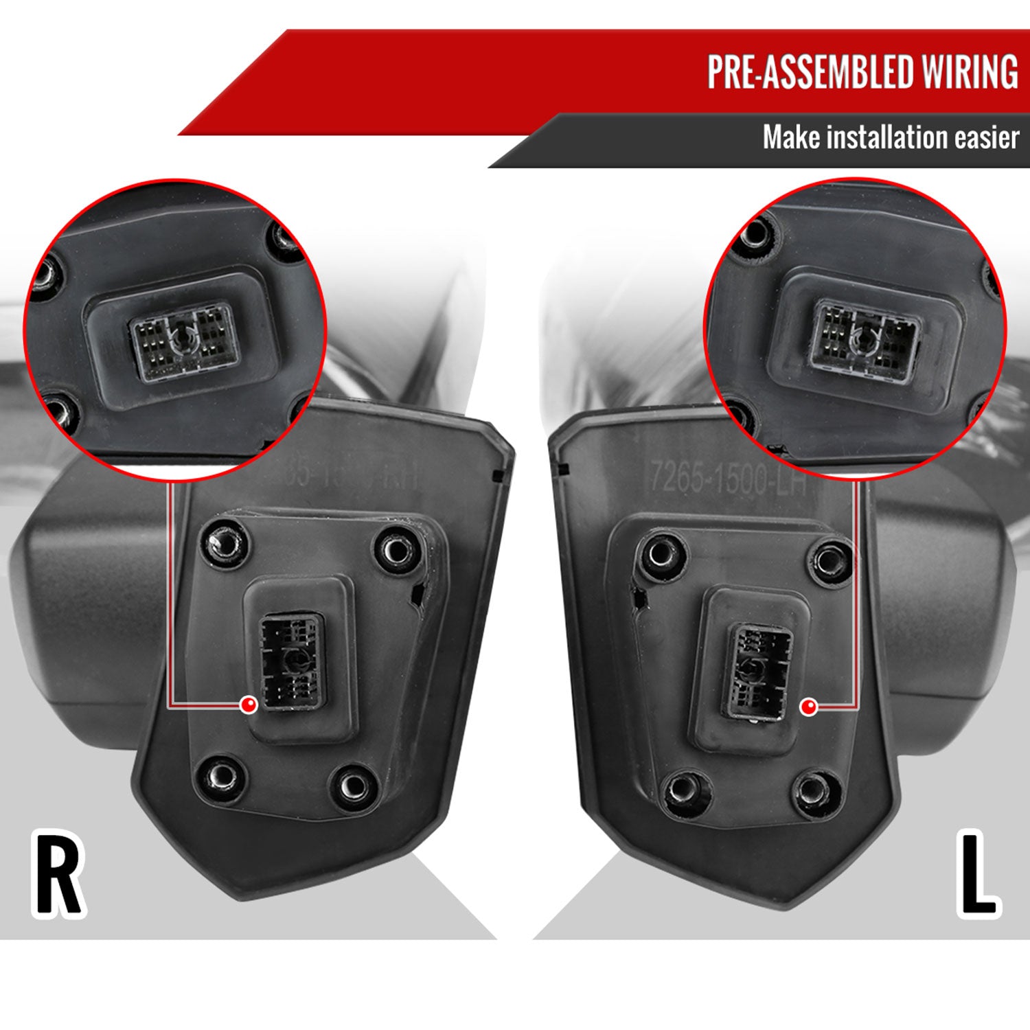 2019-2022 Chevy Silverado 1500 Heated Chrome Towing Mirrors Smoke &Turn Signal