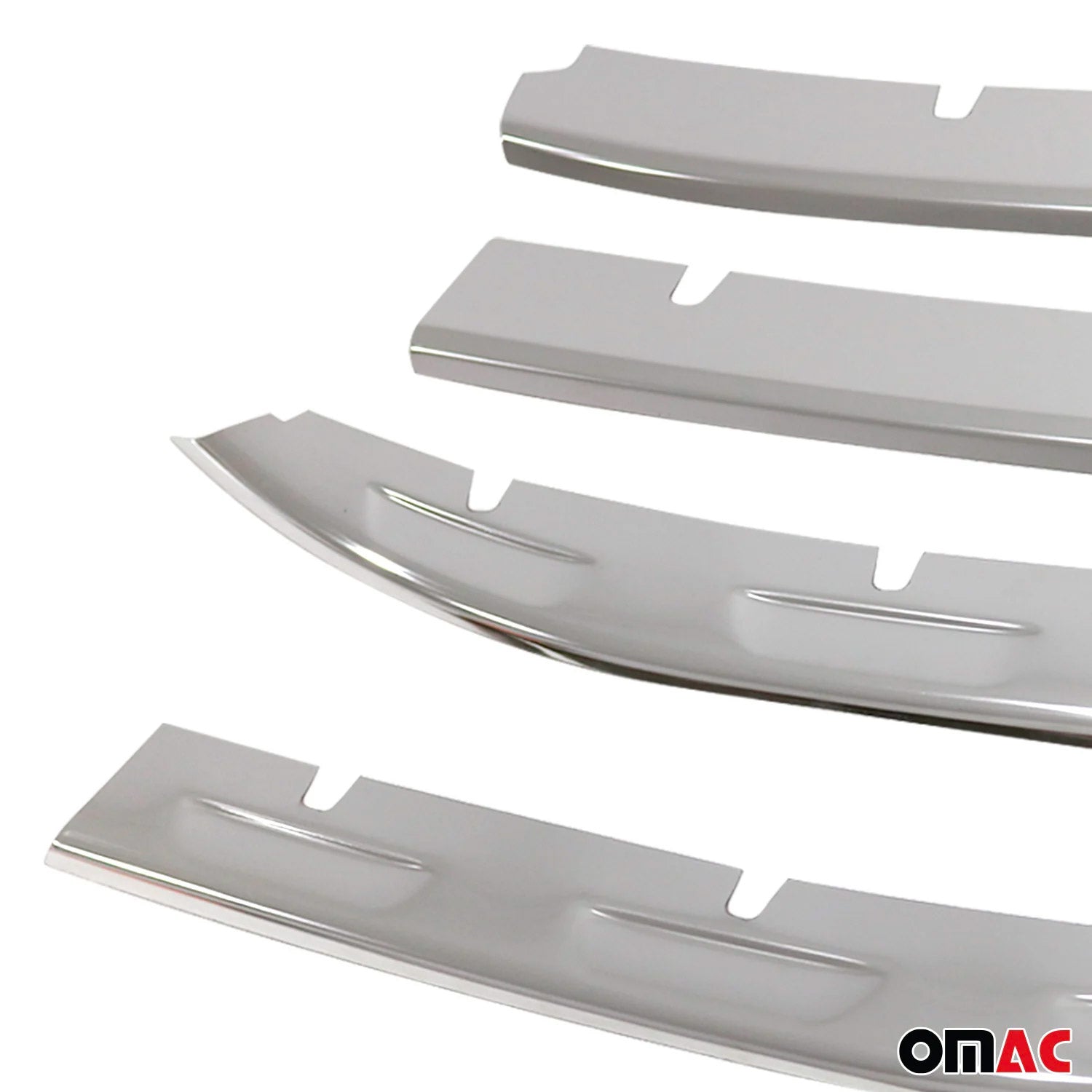 2022-2024 VW Tiguan Front Bumper Grill Trim Molding Stainless Steel Silver 4 Pcs