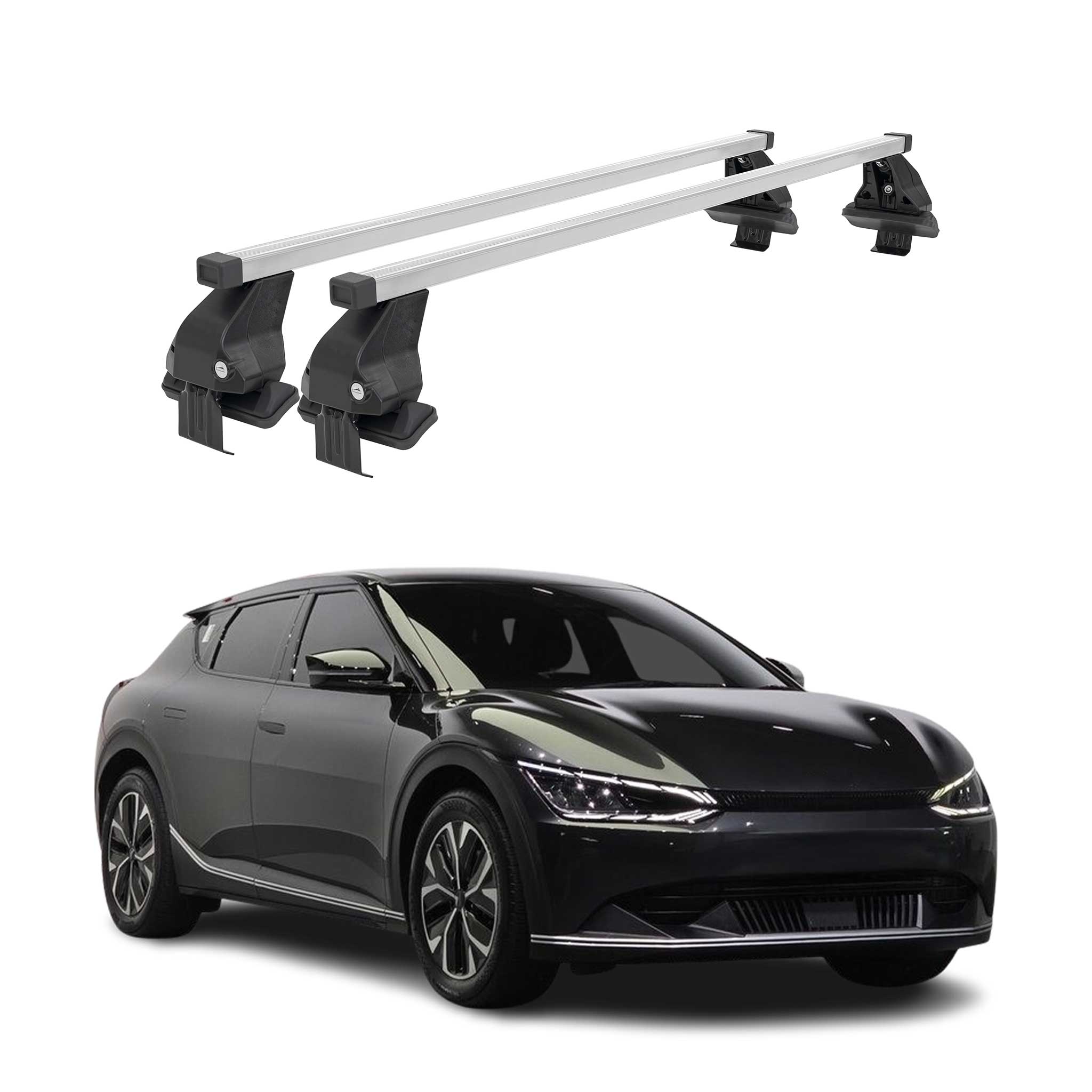 2022-2024 Kia EV6 Roof Rack Cross Bars Silver