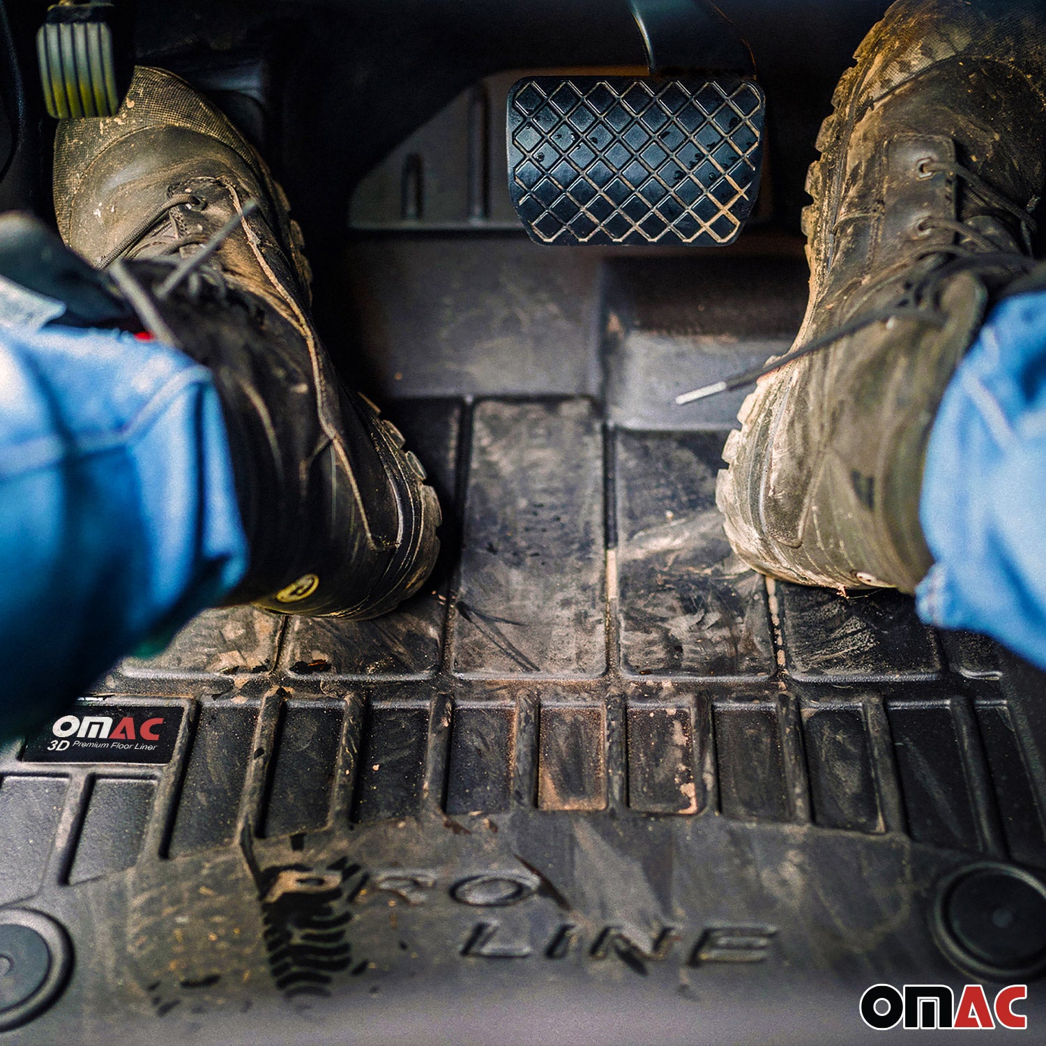 2017-2026 Ford F-250 F-350 F-450 F-550 Super Duty Crew Cab Premium Floor Mats Liners Full Set All Weather Heavy Duty