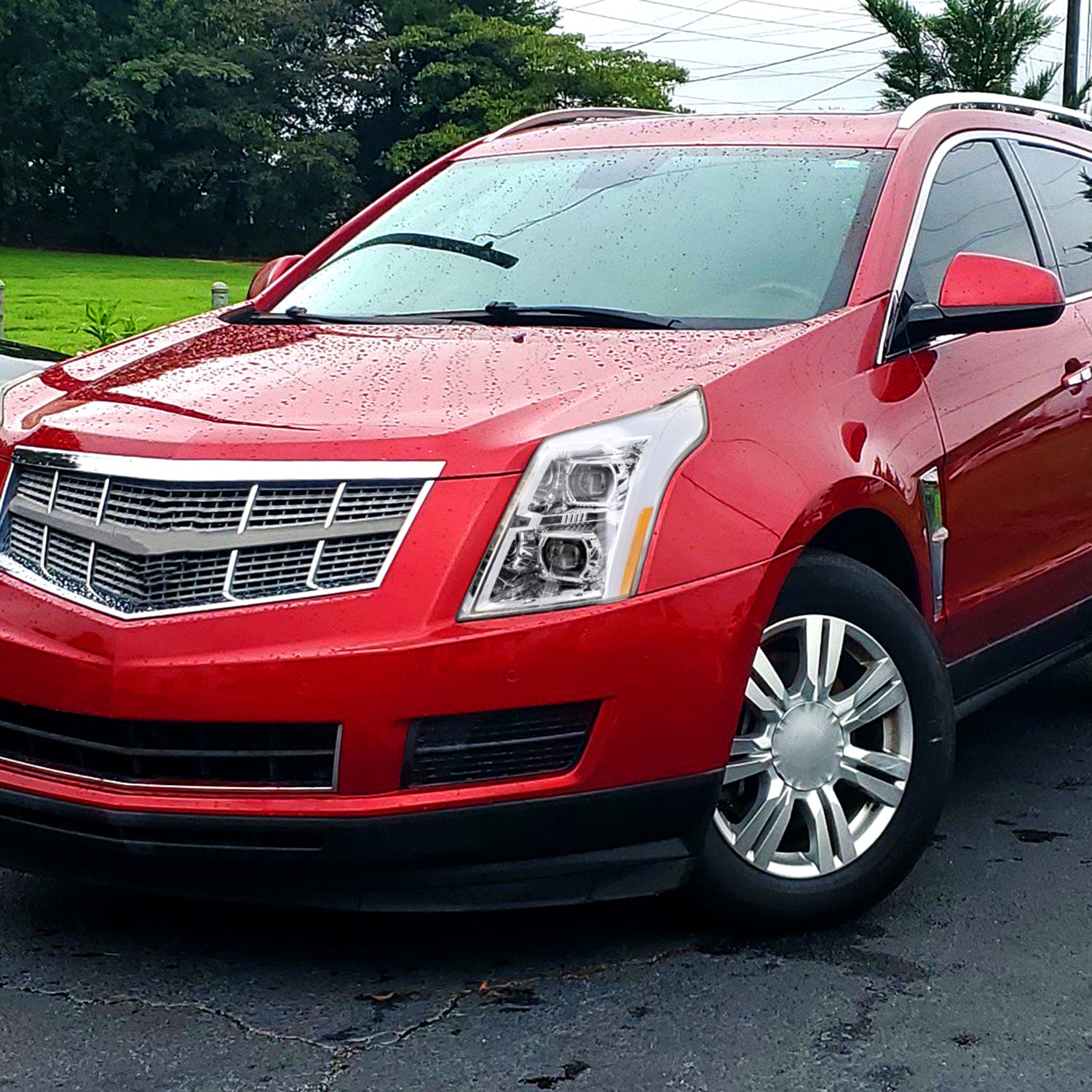 2010-2016 Cadillac SRX Full Sequential LED DRL Projector Headlights Chrome