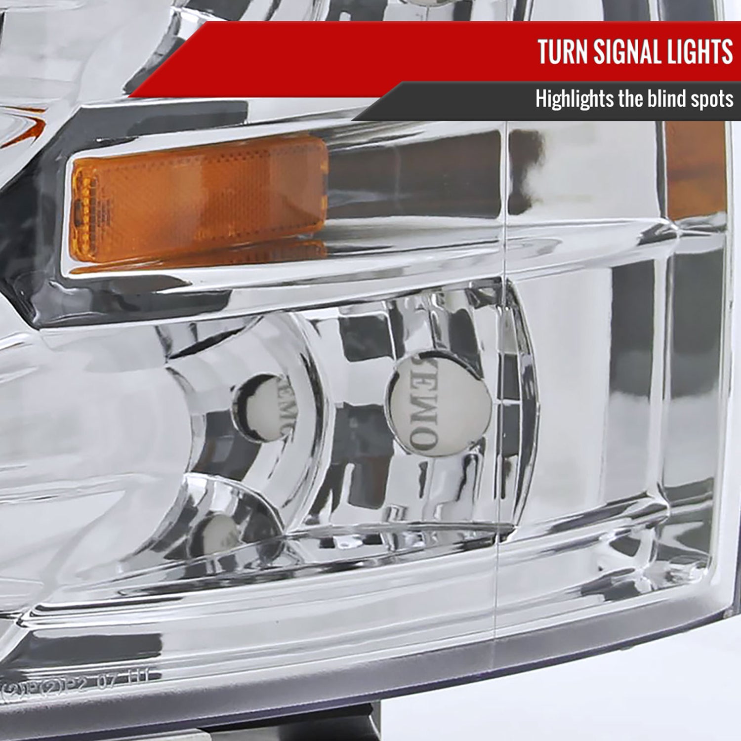 2007-2013 Chevy Silverado 1500/ 2500HD 3500HD Dual Halo Headlights Chrome