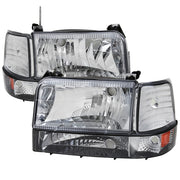 1992-1996 Ford F-150/F-250/Bronco Factory Headlights Bumper&Corner Chrome