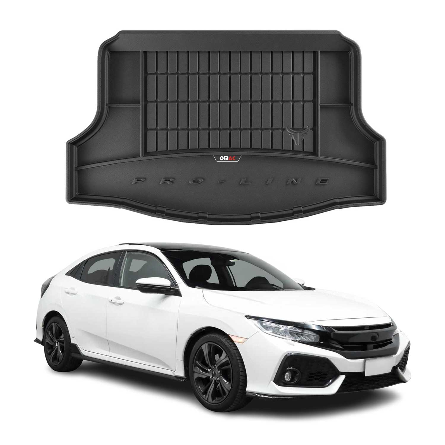 2019-2021 Honda Civic Hatchback Premium Cargo Liner Trunk Mat All Weather Heavy Duty
