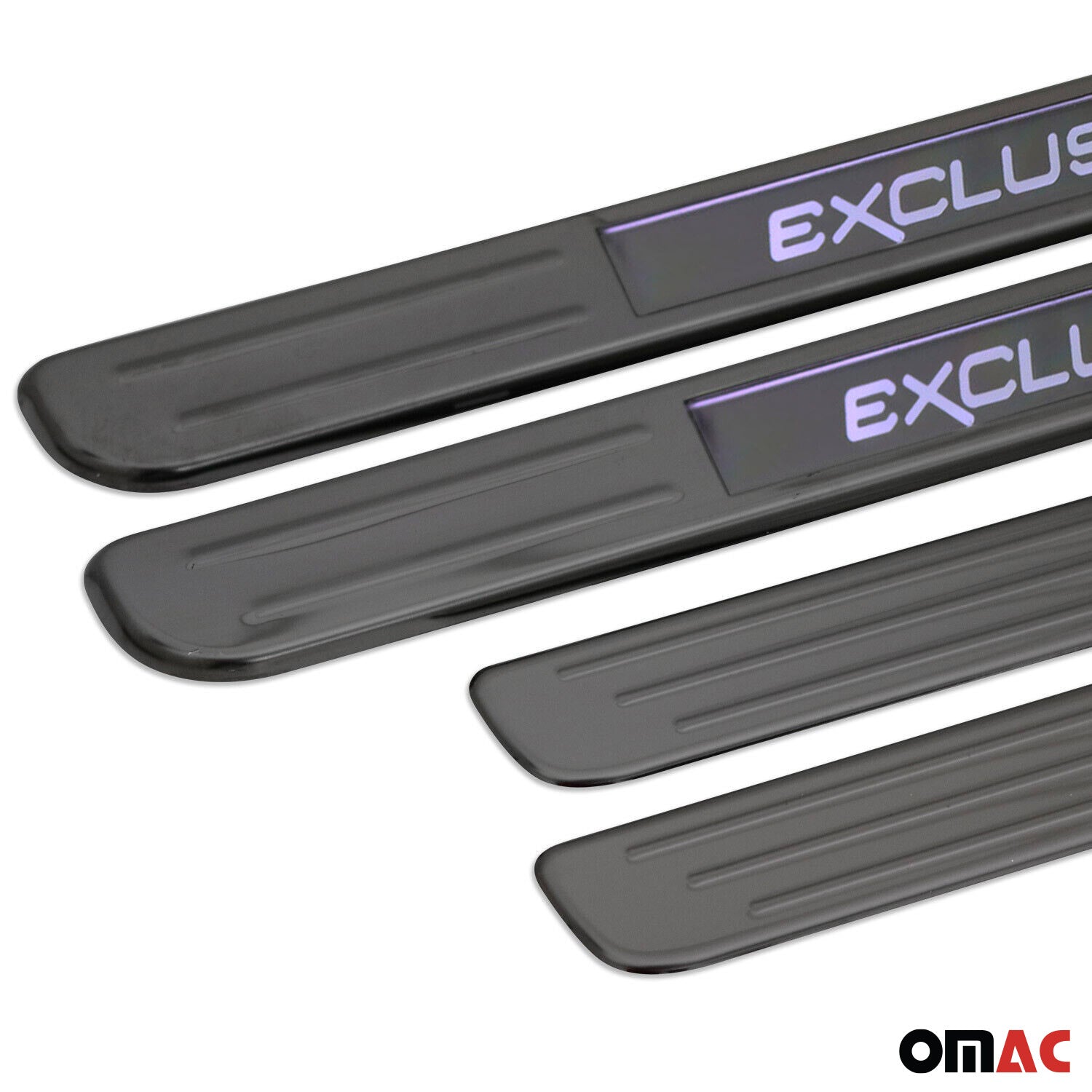 Honda Door Sill Scuff Plate Illuminated Exclusive Stainless Steel Dark 4 Pcs