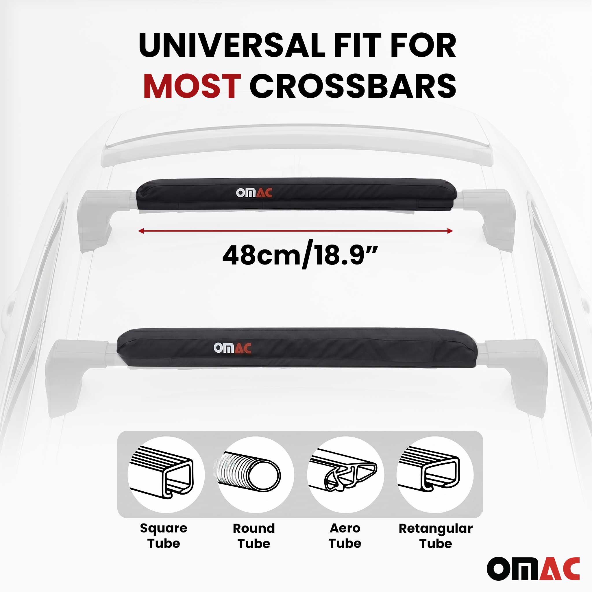 Roof Rack Pads Car Roof Surfboard Windsurf Canoe Crossbar Protection 2Pcs