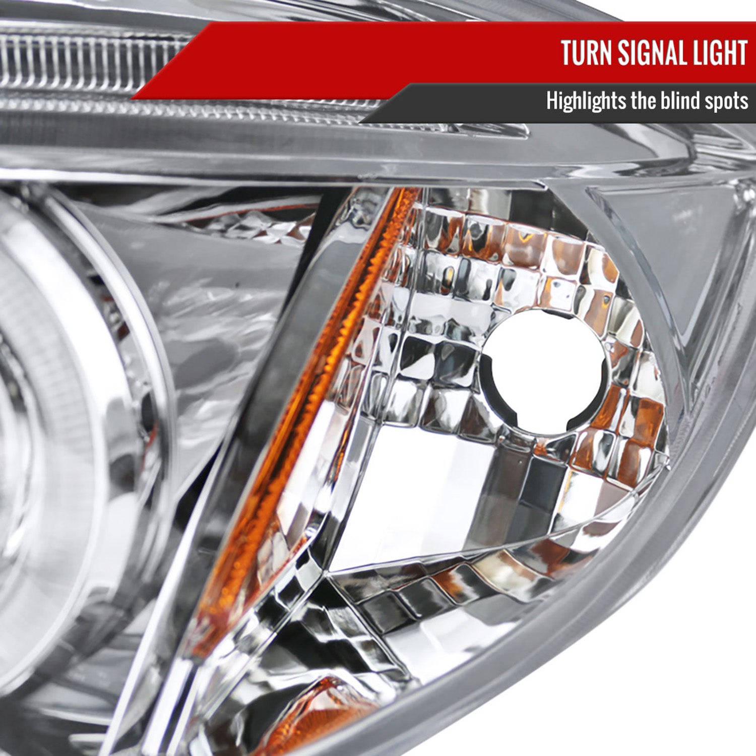 2006-2011 Mitsubishi Eclipse Dual Halo Projector Headlights Chrome/Clear Lens