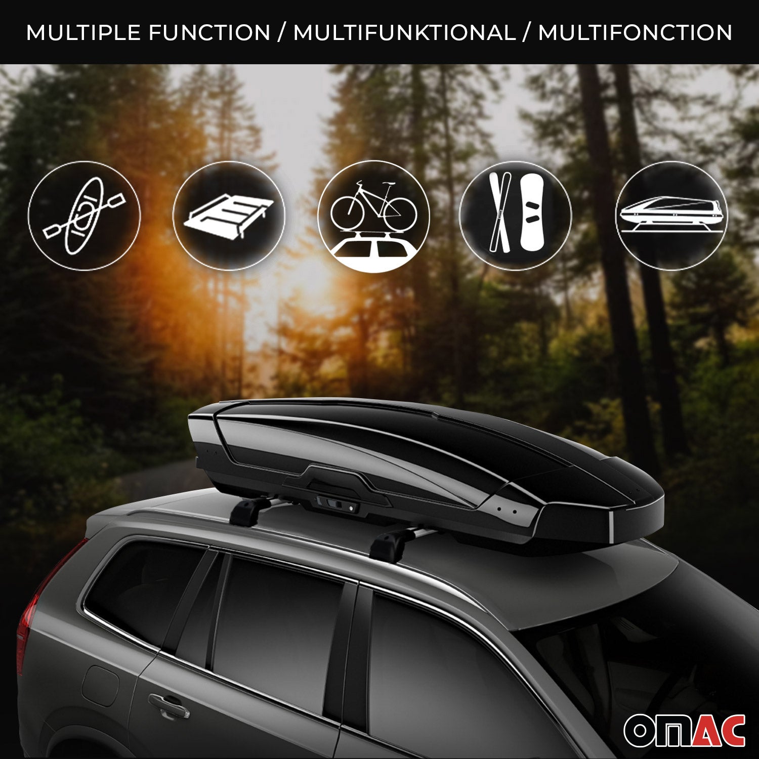 Aluminium Roof Racks Cross Bars Carrier for Kia Sorento 3.gen 2016-2020 Black 2x
