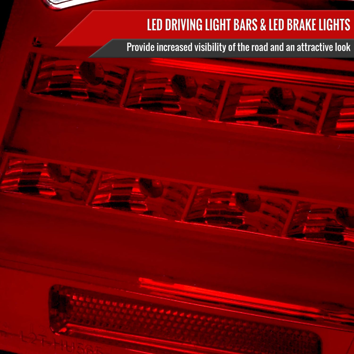 2007-2009 Lexus LS460 LED Tail Lights & Trunk Lights Chrome Housing/Red Lens