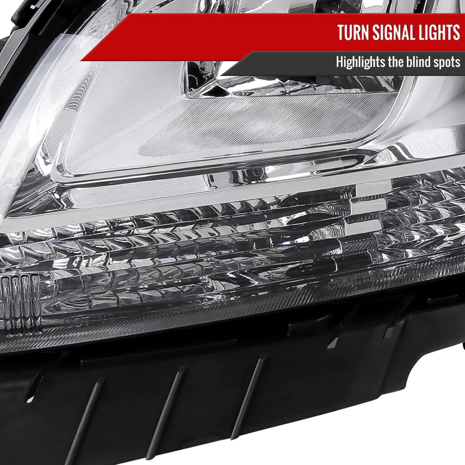 2013-2015 Chevy Malibu / Malibu Limited Projector Headlights Reflectors Chrome