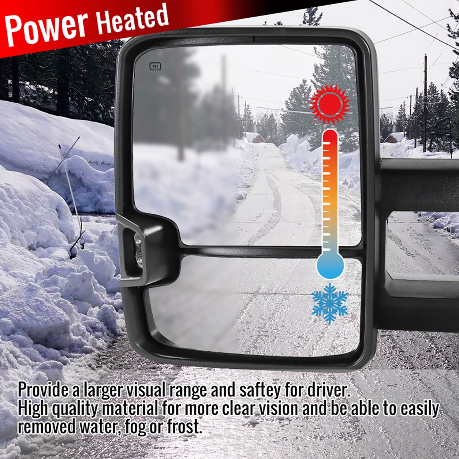 2002-2007 Chevy Silverado/ GMC Sierra/Yukon/ XL Heated Towing Mirrors Smoke