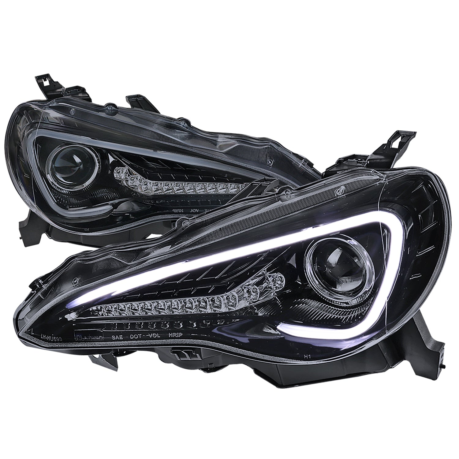 2012-2017 Toyota 86/ Scion FRS LED Bar Headlights LED Signal Lights Black