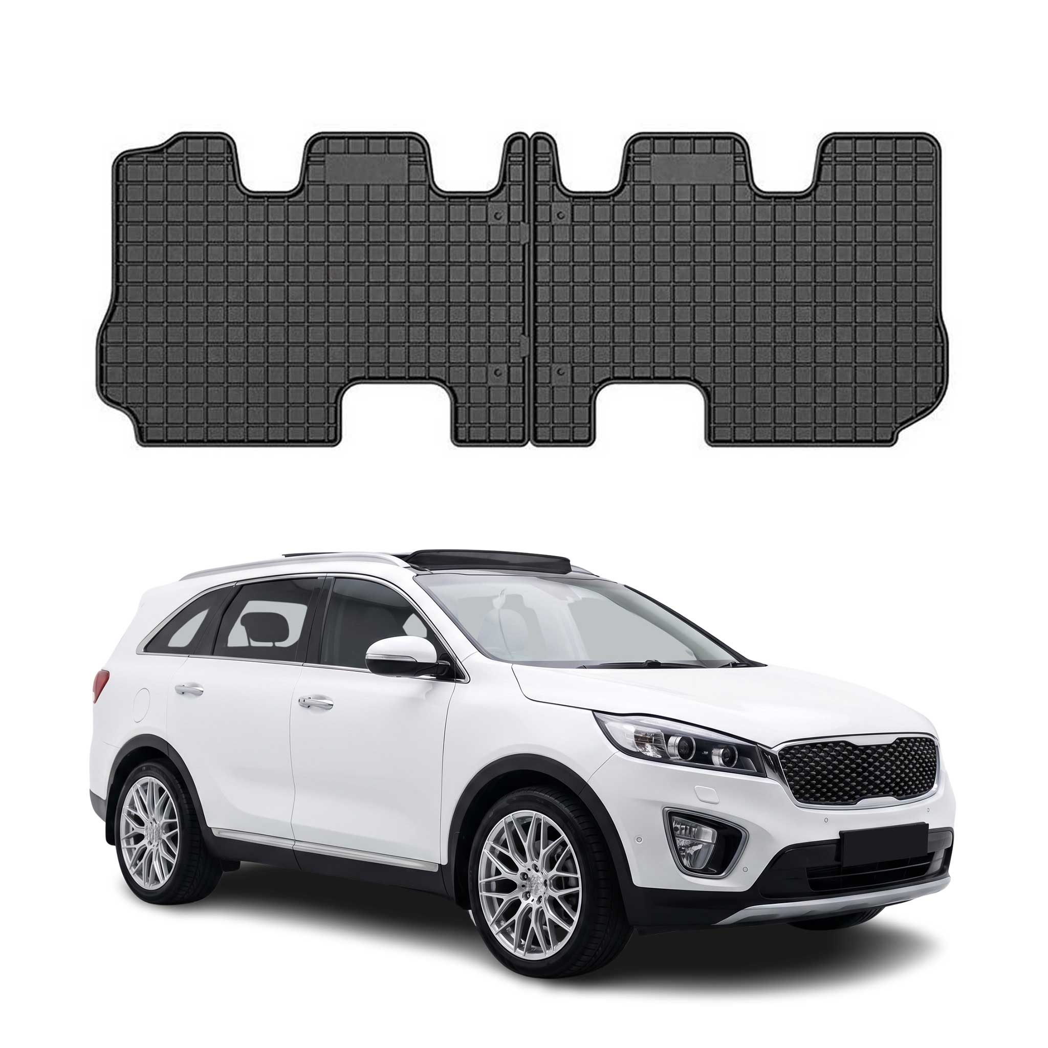 2013-2018 Hyundai Santa Fe Floor Mats Liners Full Set All Weather Rubber Black