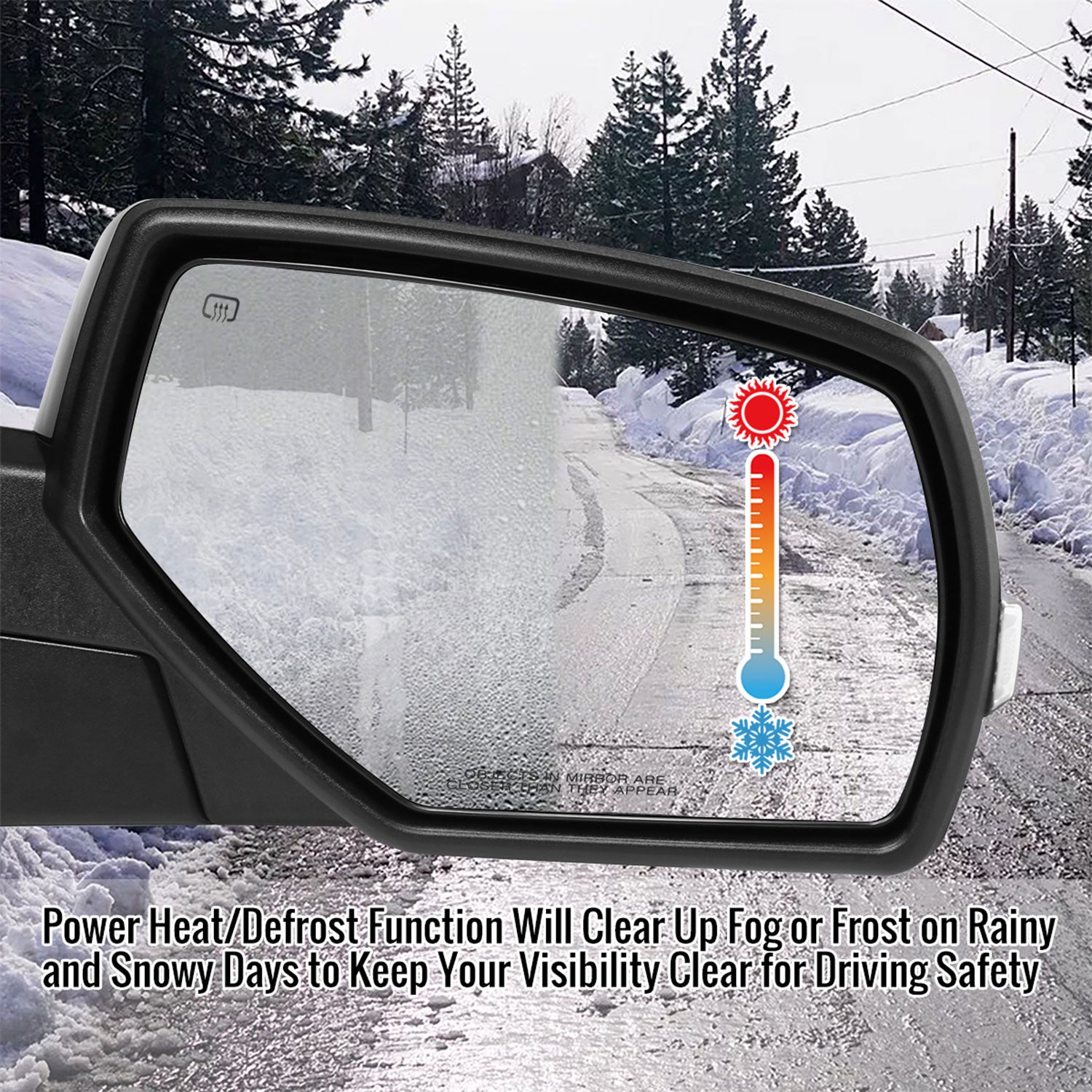 2014-2018 Chevy Silverado/Sierra Chrome Auto-Fold&Heated Side Mirror Passenger