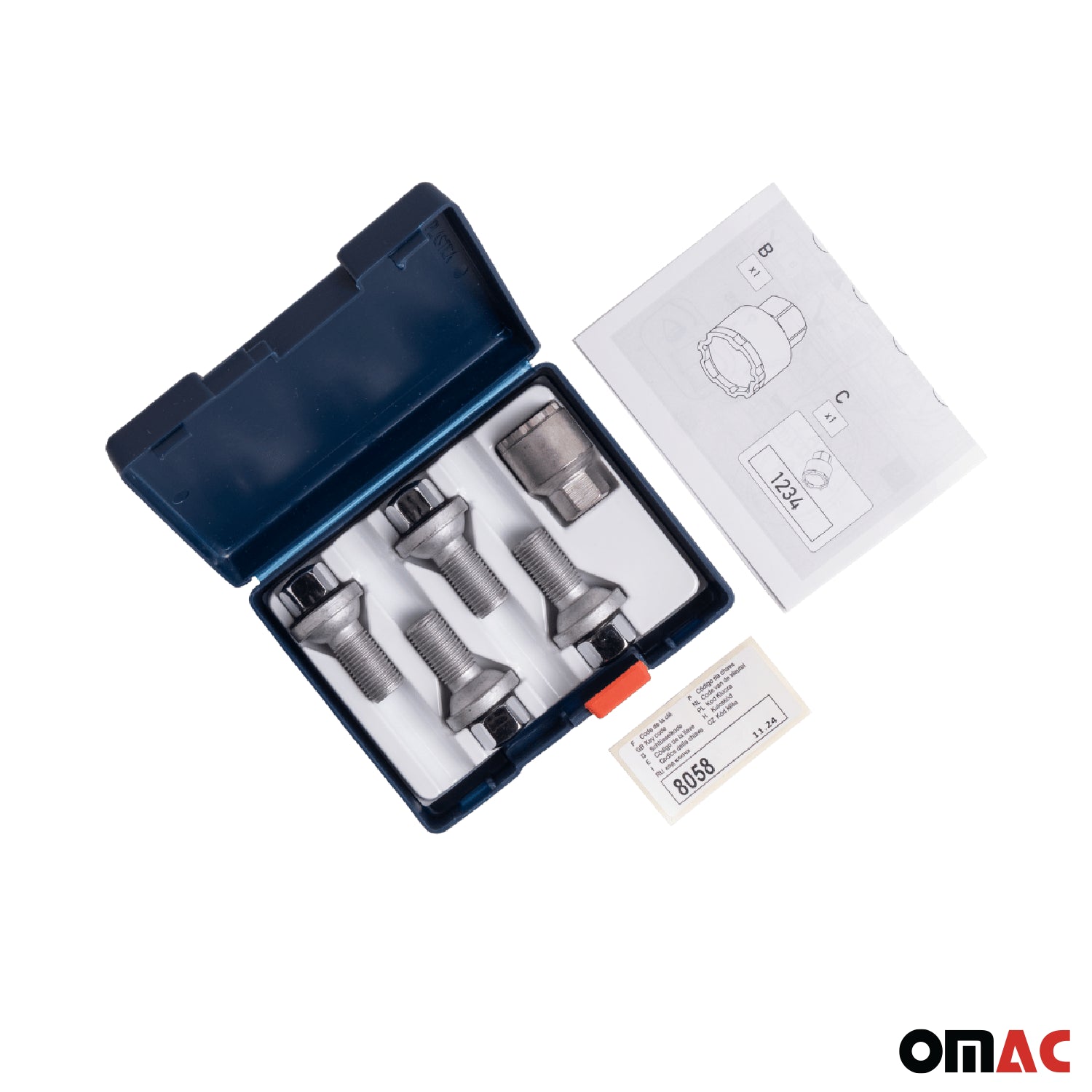 Wheel Lock Kit for Volkswagen Atlas / Atlas Cross Sport / Taos Chromed Silver
