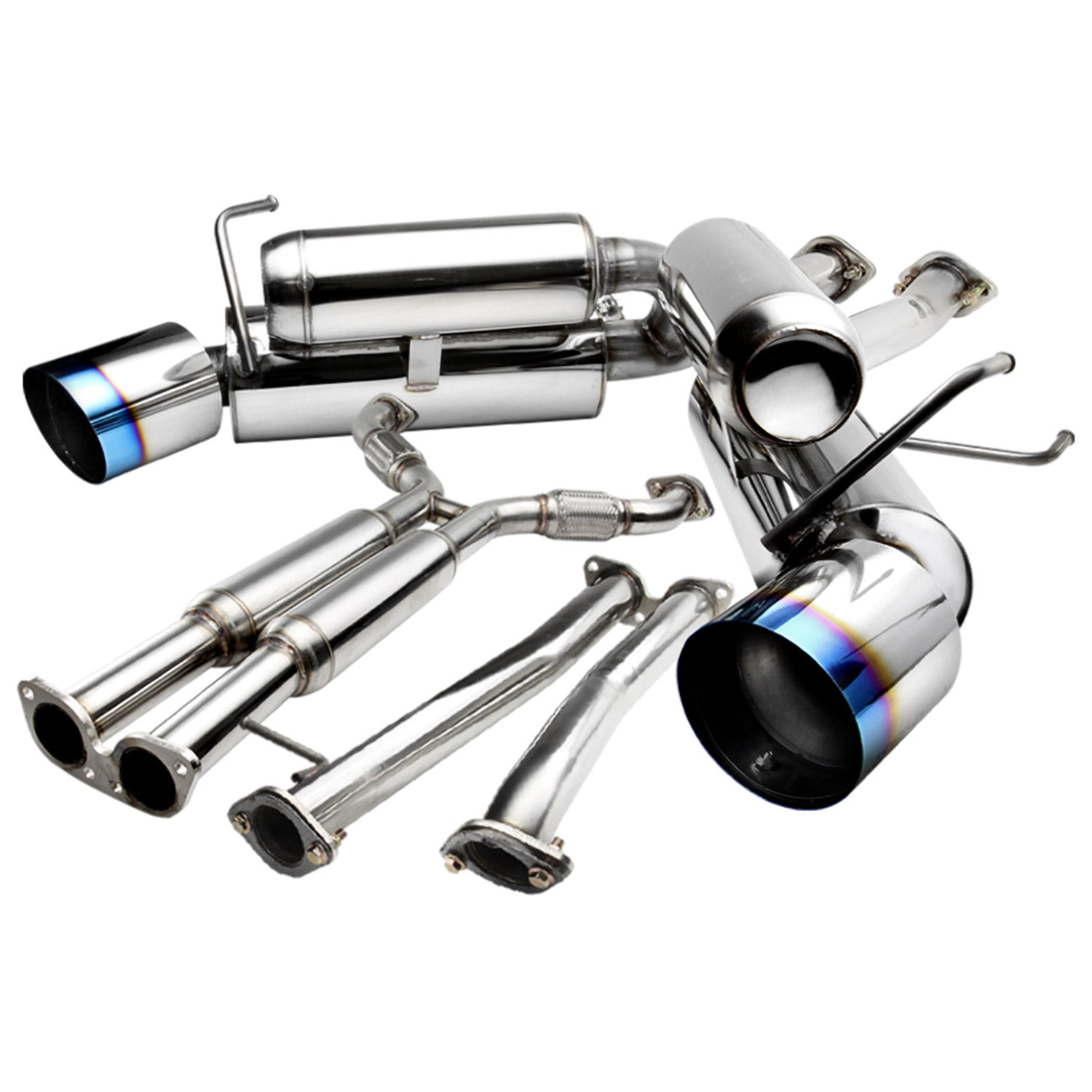 2003-2009 Nissan 350Z Coupe/Convertible Steel Dual Catback Exhaust Burnt Tips