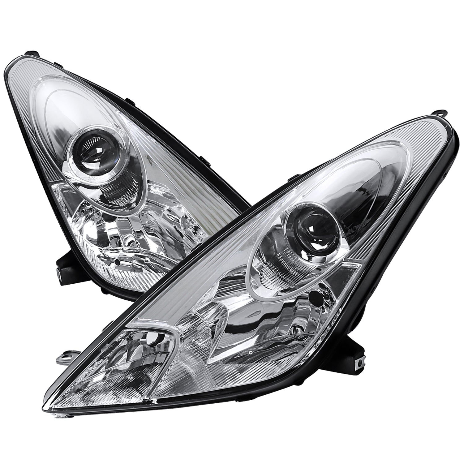 2000-2005 Toyota Celica Projector Headlights Chrome Housing/Clear Lens