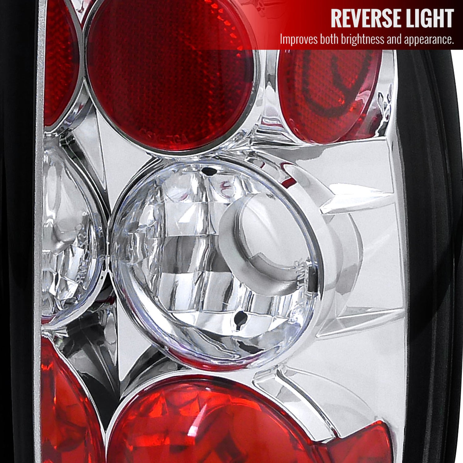 1997-2004 Dodge Dakota Tail Lights Chrome Housing/Clear Lens