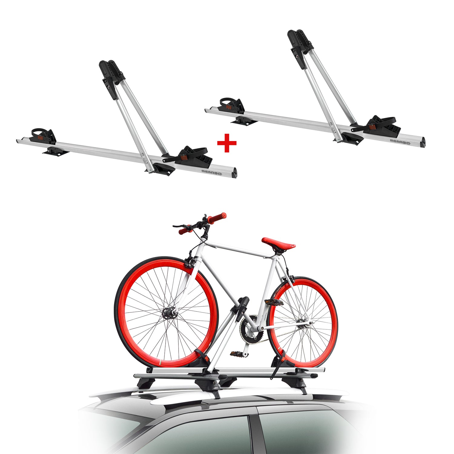 Roof Mounted Bike Carrier Rack Aluminium Safety Anti Theft For One Bicycle