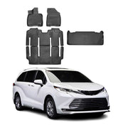2021-2026 Toyota Sienna 7 Seats Floor Mats & Cargo Liner Full Set Black