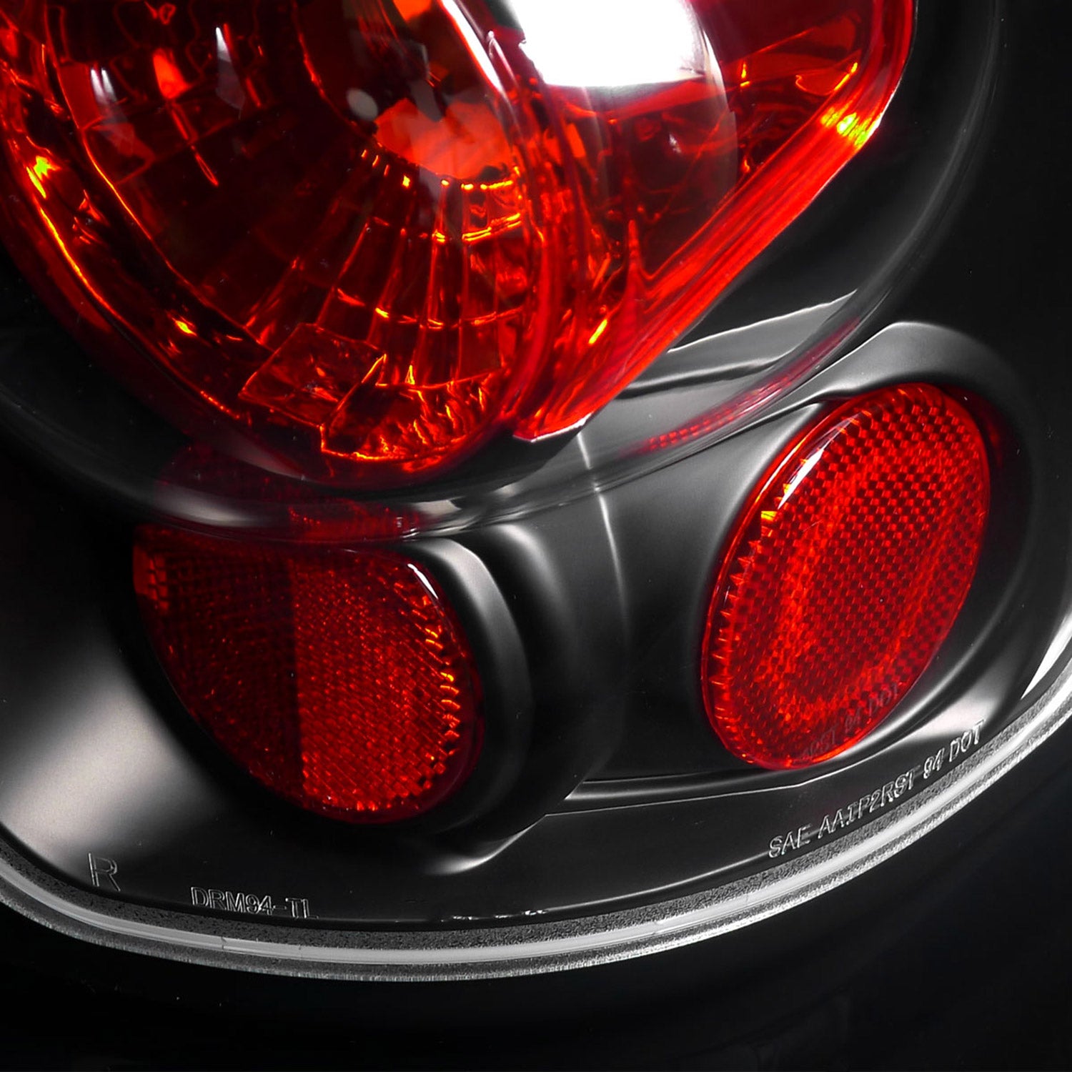 1994-2002 Dodge RAM Tail Lights Matte Black Housing/Clear Lens