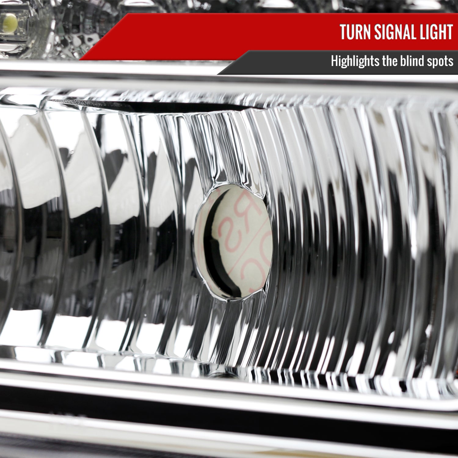 1999-2004 Ford F-250/350/450/550/Excursion Crystal Headlights LED Light Chrome