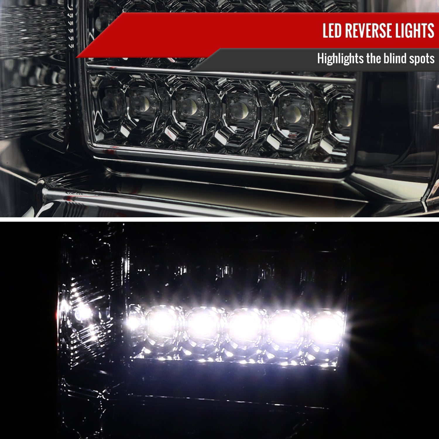2018-2020 Ford F-150 LED Tail Lights Chrome Housing/Red Smoke Lens