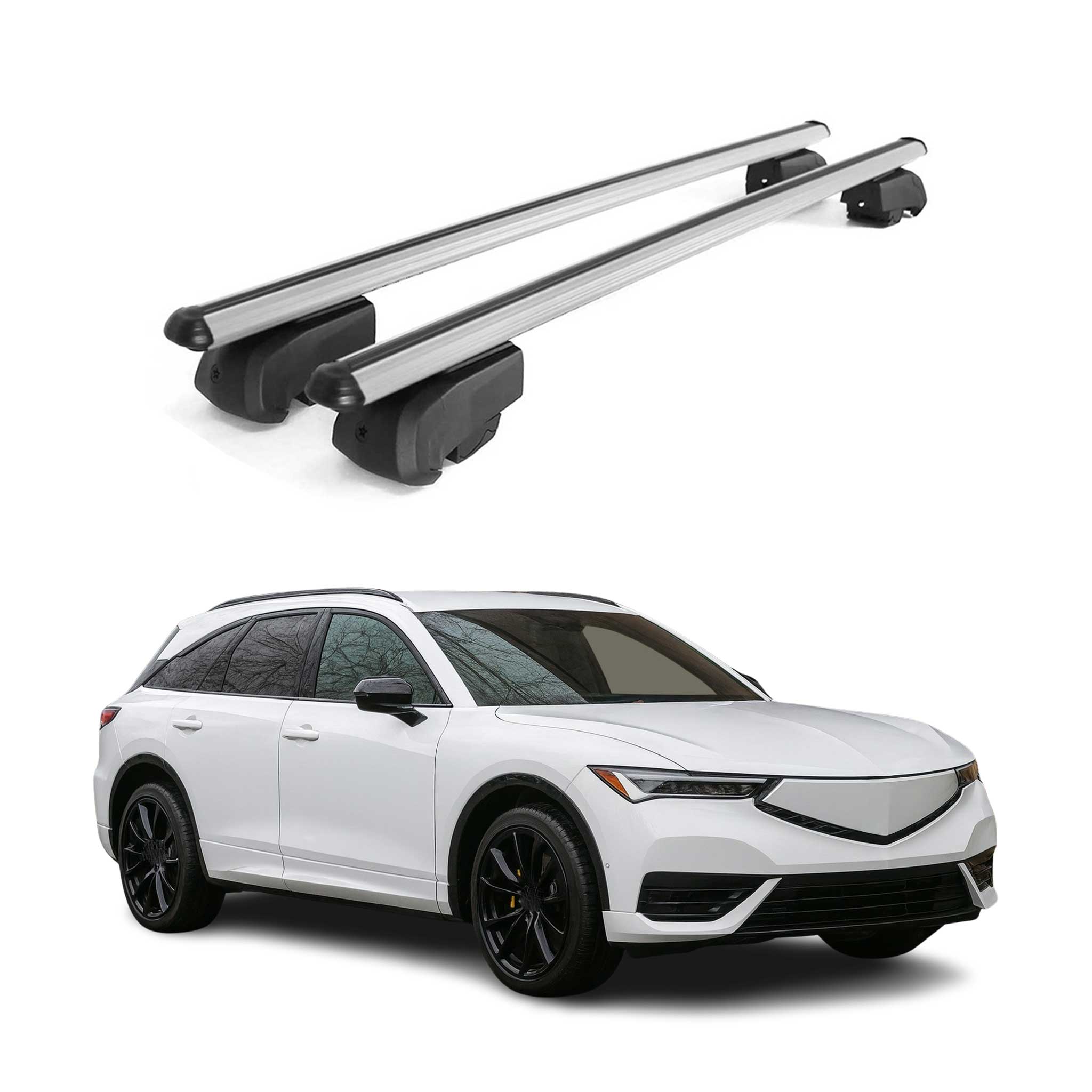 2024-2026 Acura ZDX Roof Rack Cross Bars Luggage Carrier Alu Silver 2Pcs