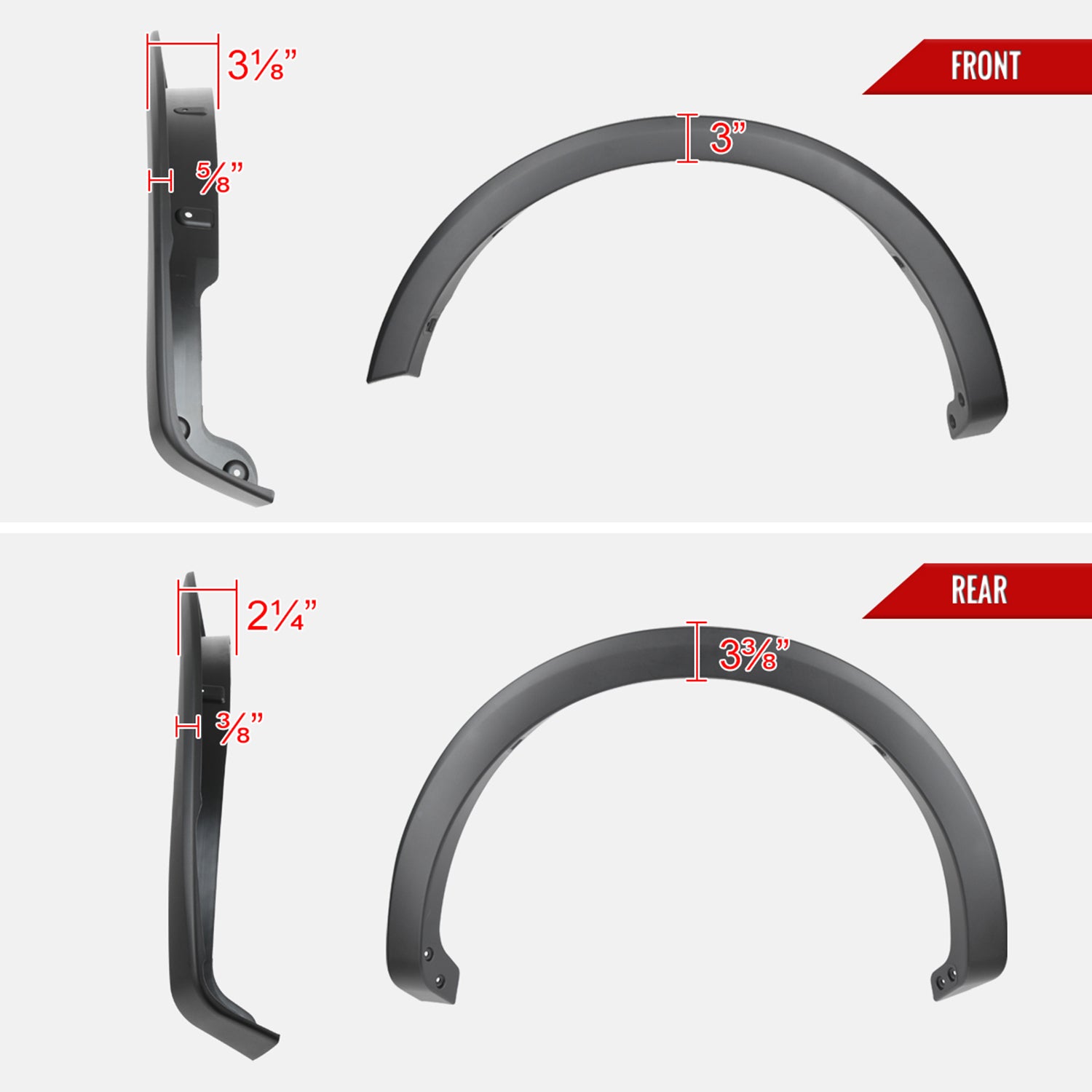 2021-2024 Ford F-150 Factory Style Fender Flares Wheel Protector